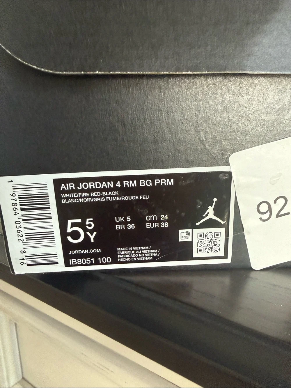 Air Jordan 4 Men's Gray, Black & Red Accent Sneakers